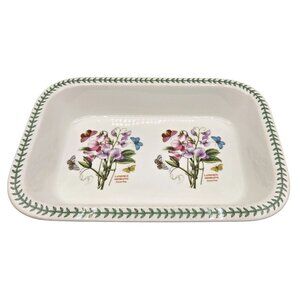 Portmeirion Botanic Garden Sweet Pea Rectangular Roasting Baking Dish 13 x 9